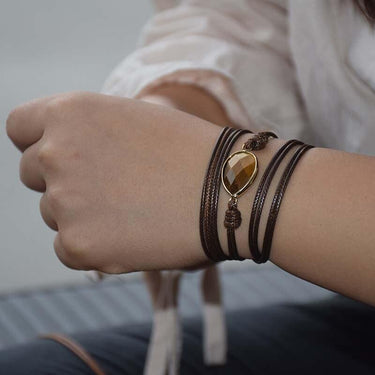 Courageous Tiger's Eye Wrap Bracelet-Your Soul Place